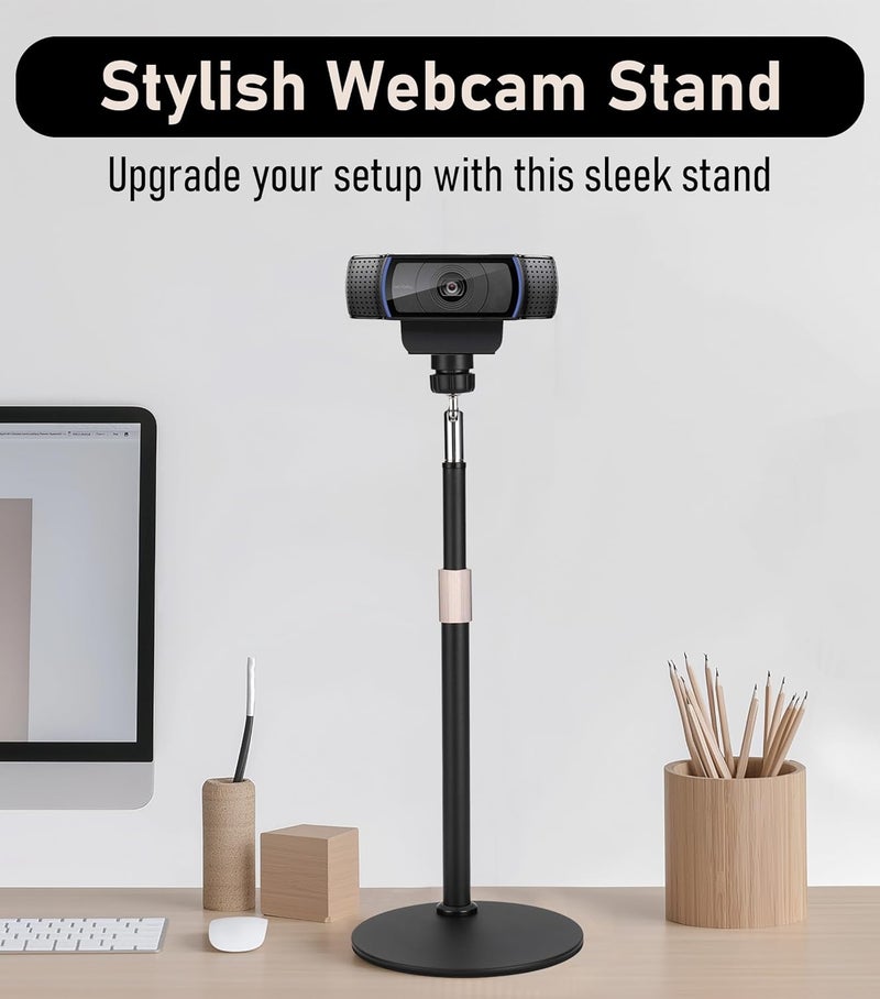 TomGear B15 All Metal Webcam Phone Desk Camera Stand 360° Swivel Holder for Webcam C960 C930e C930 C920 C920S C922x C922 Brio 4K C925e C615 and Other 1/4'' Thread Devices - Image 3